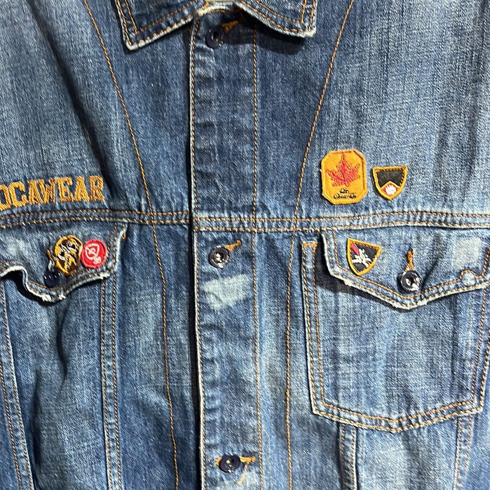 Rocawear Blue Denim Trench Coat - Picture 2 of 9
